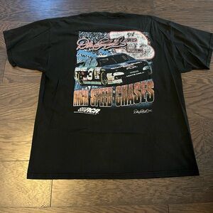 Dale Earnhardt Sr High Speed Chases Black Faded Vintage Racing NASCAR shirt XXL